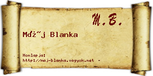 Máj Blanka névjegykártya